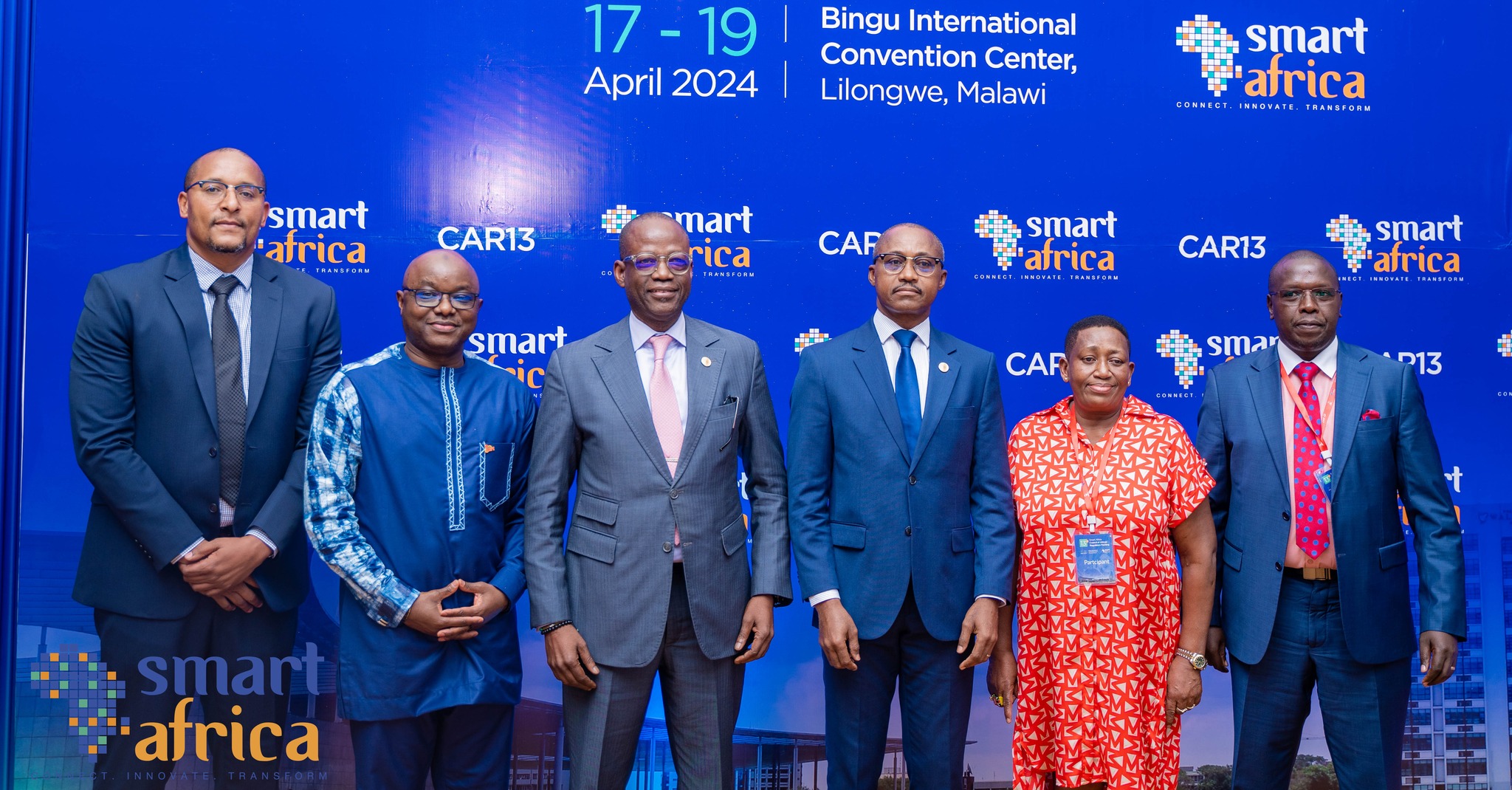CA Board Chairperson Ms. Mary Mungai (second right) with top leadership of the Smart Africa, upon her election as the Vice Chairperson of the Smart Africa Council of African Regulators in Lilongwe, Malawi