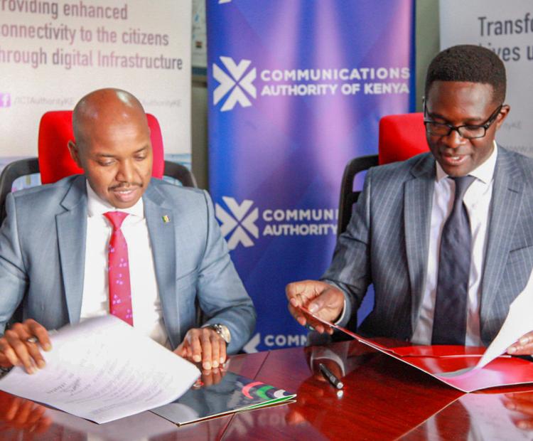 CA and ICTA Sign Agreement For Last Mile Fibre Connectivity To 19 Counties