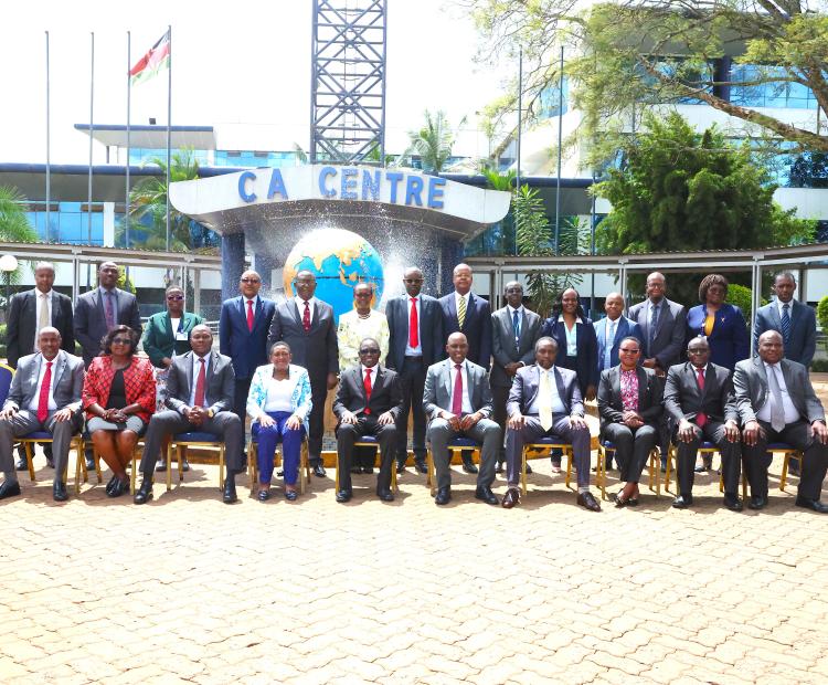 A group photo of the PS, CA Chairperson and Board and Management team during the visit 